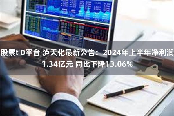 股票t 0平台 泸天化最新公告：2024年上半年净利润1.34亿元 同比下降13.06%