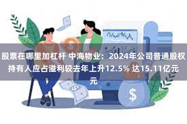股票在哪里加杠杆 中海物业：2024年公司普通股权持有人应占溢利较去年上升12.5% 达15.11亿元