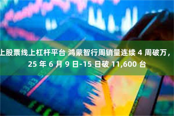 线上股票线上杠杆平台 鸿蒙智行周销量连续 4 周破万，2025 年 6 月 9 日-15 日破 11,600 台